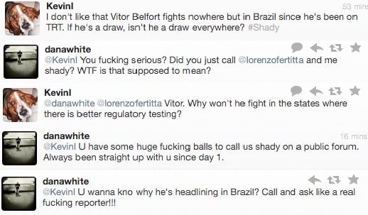 kevin iole dana white tweets