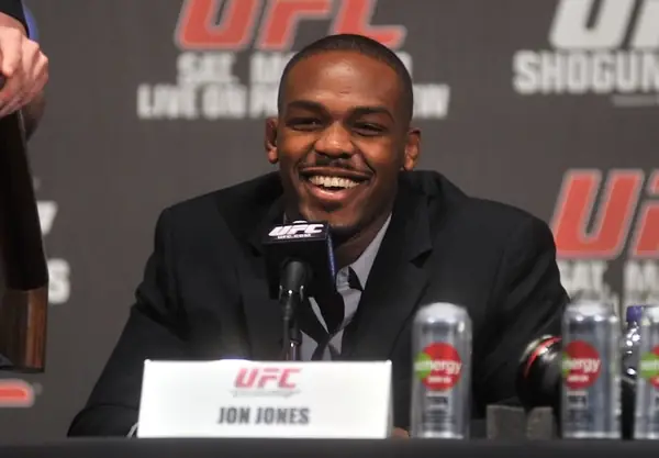 News 33 Jon Jones smiling at a UFC press conference
